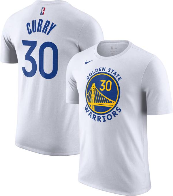 Nike Men's Golden State Warriors Stephen Curry #30 White T-Shirt