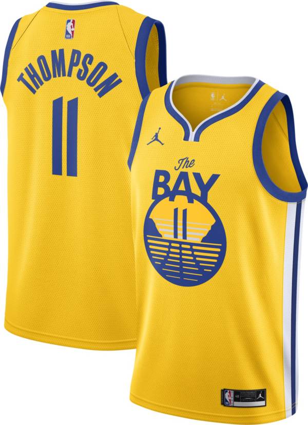 Jordan Men's Golden State Warriors Klay Thompson #11 Gold 2020-21 Dri-FIT Statement Swingman Jersey