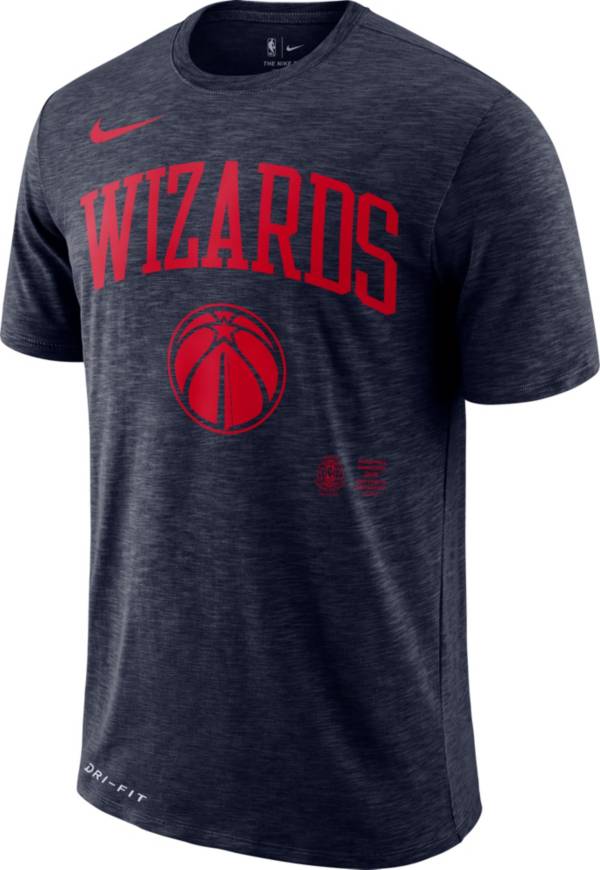 Nike Men's Washington Wizards Dri-FIT Arch Wordmark Slub T-Shirt