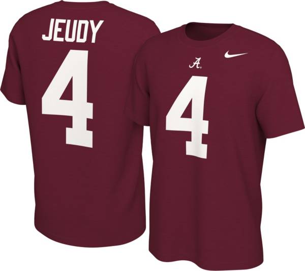 Nike Men's Jerry Jeudy Alabama Crimson Tide #4 Crimson College Alumni Core T-Shirt