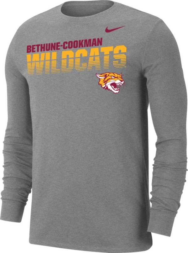 Nike Men's Bethune-Cookman Wildcats Grey Dri-FIT Cotton Long Sleeve T-Shirt