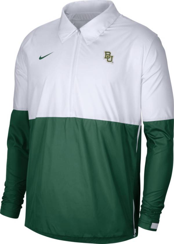 Nike Men's Baylor Bears White/Green Lightweight Football Coach's Jacket