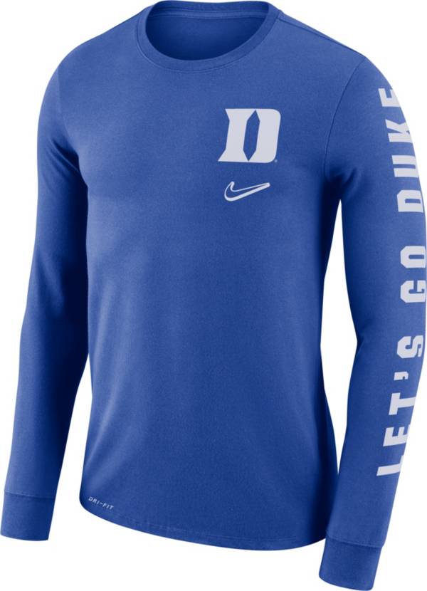 Nike Men's Duke Blue Devils Duke Blue ‘Let's Go Duke' Mantra Long Sleeve T-Shirt