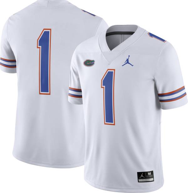 Jordan Men's Florida Gators #1 Dri-FIT Game Football White Jersey