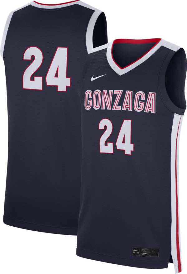 Nike Men's Gonzaga Bulldogs #24 Blue Replica Basketball Jersey