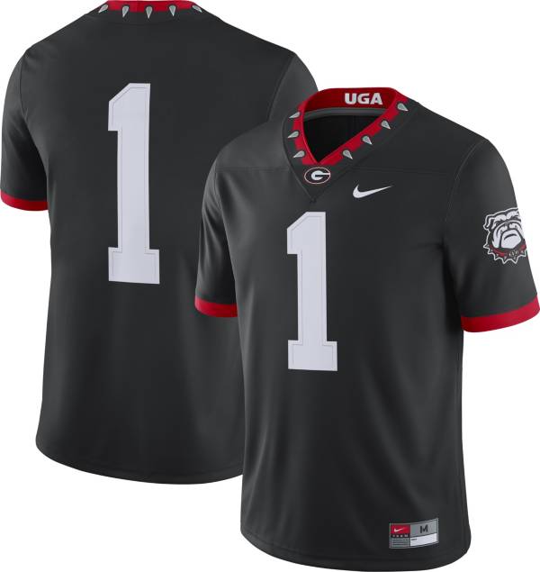 Nike Men's Georgia Bulldogs #1 '100th Anniversary' Game Football Black Jersey