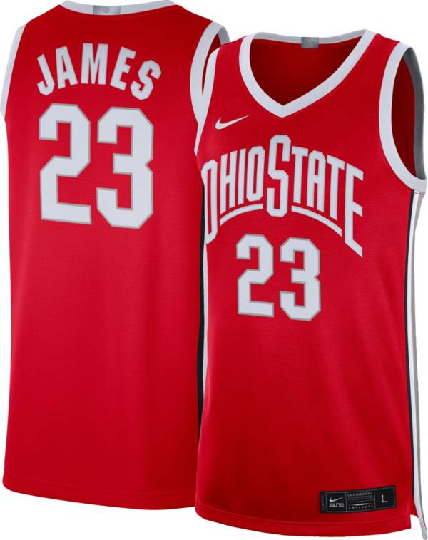 Nike Men's Lebron James Ohio State Buckeyes #23 Scarlet Replica Basketball Jersey