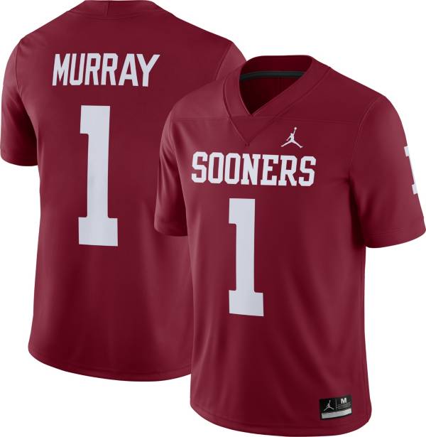 قناع بيزلين Jordan Men's Kyler Murray Oklahoma Sooners #1 Crimson Dri-FIT Game Football  Jersey قناع بيزلين