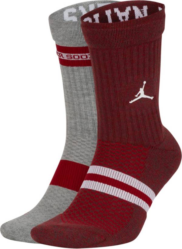 Jordan Oklahoma Sooners Multi Crew Socks 2 Pack