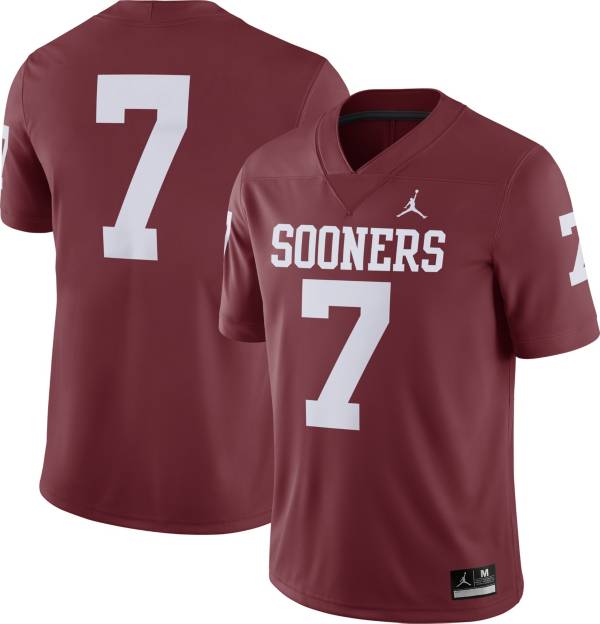 Jordan Men's Oklahoma Sooners #7 Crimson Dri-FIT Game Football Jersey