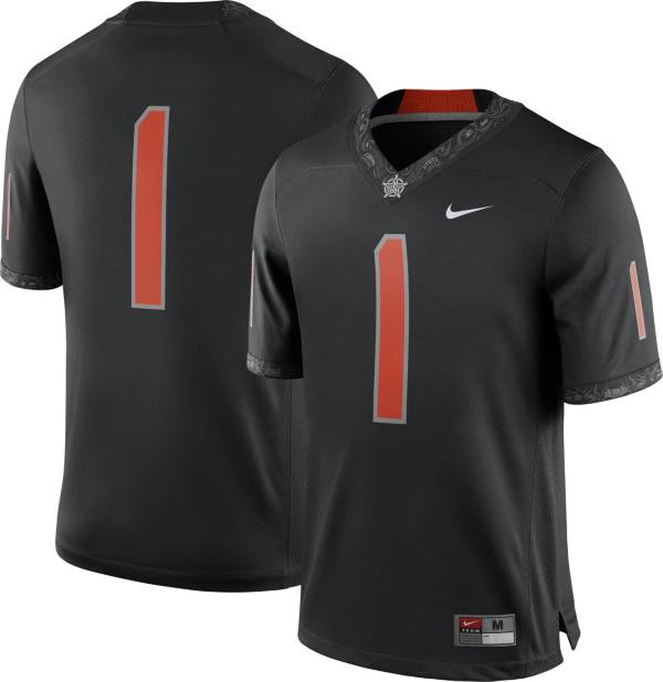 Nike Men's Oklahoma State Cowboys #1 Dri-FIT Game Football Black Jersey