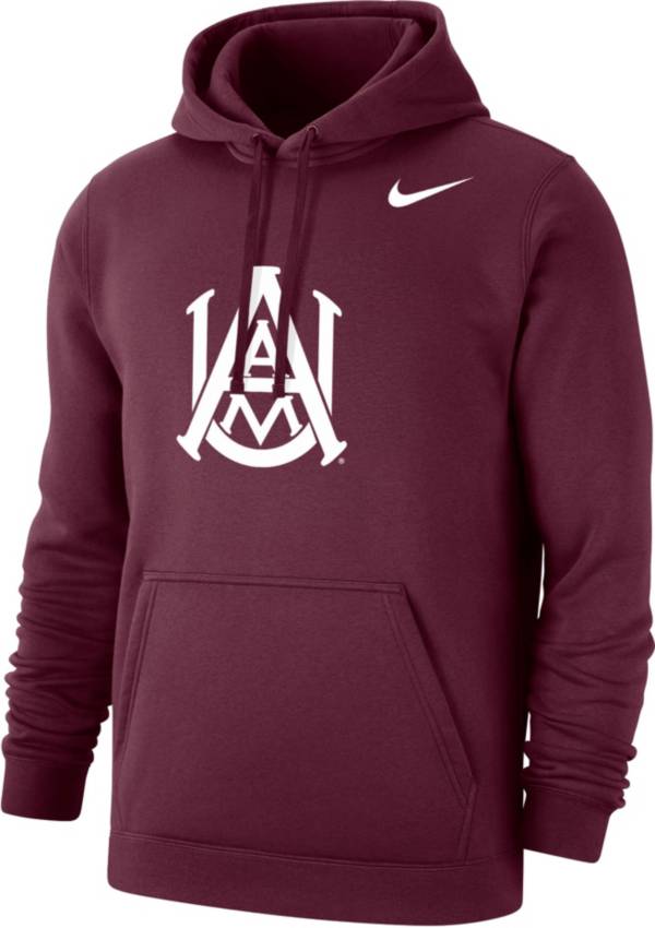 Nike Men's Alabama A&M Bulldogs Maroon Club Pullover Fleece Hoodie