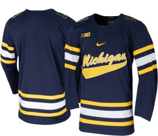 Nike Men's Michigan Wolverines Blue Replica Hockey Jersey