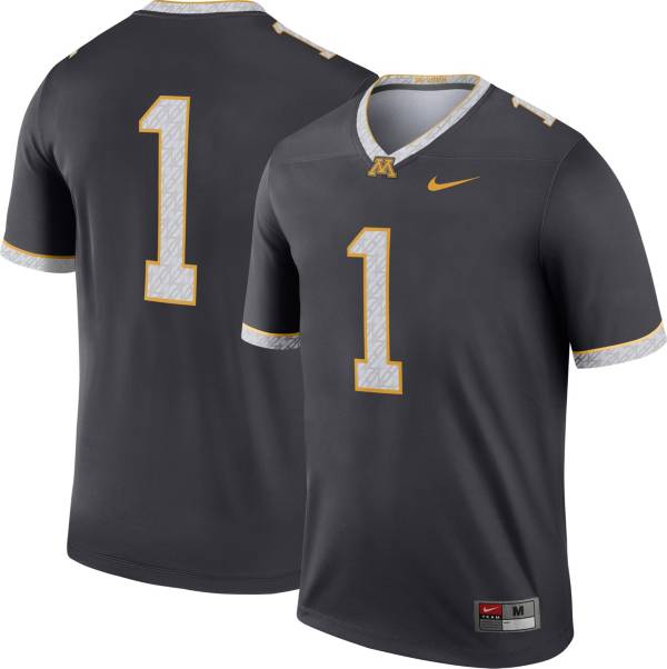 Nike Men's Minnesota Golden Gophers #1 Grey Dri-FIT Alternate Legend Football Jersey product image