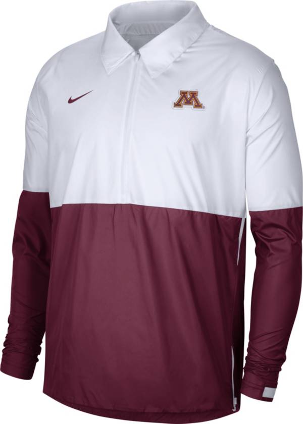 Nike Men's Minnesota Golden Gophers White/Maroon Lightweight Football Coach's Jacket