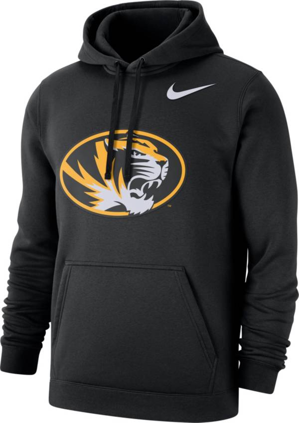 Nike Men's Missouri Tigers Club Arch Pullover Fleece Black Hoodie