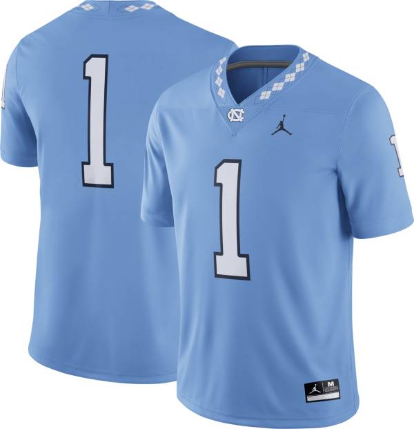 Jordan Men's North Carolina Tar Heels Carolina Blue #1 Dri-FIT Game Football Jersey