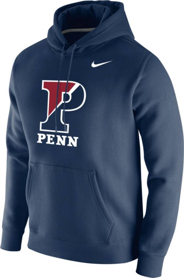 Nike Men's University of Pennsylvania Quakers Blue Club Fleece Pullover Hoodie