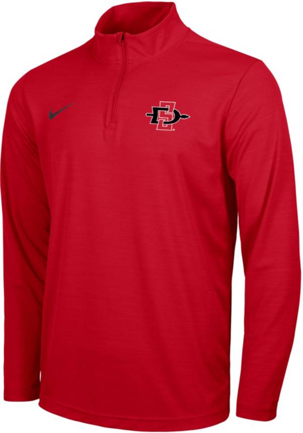 Nike Men's San Diego State Aztecs Scarlet Intensity Quarter-Zip Shirt