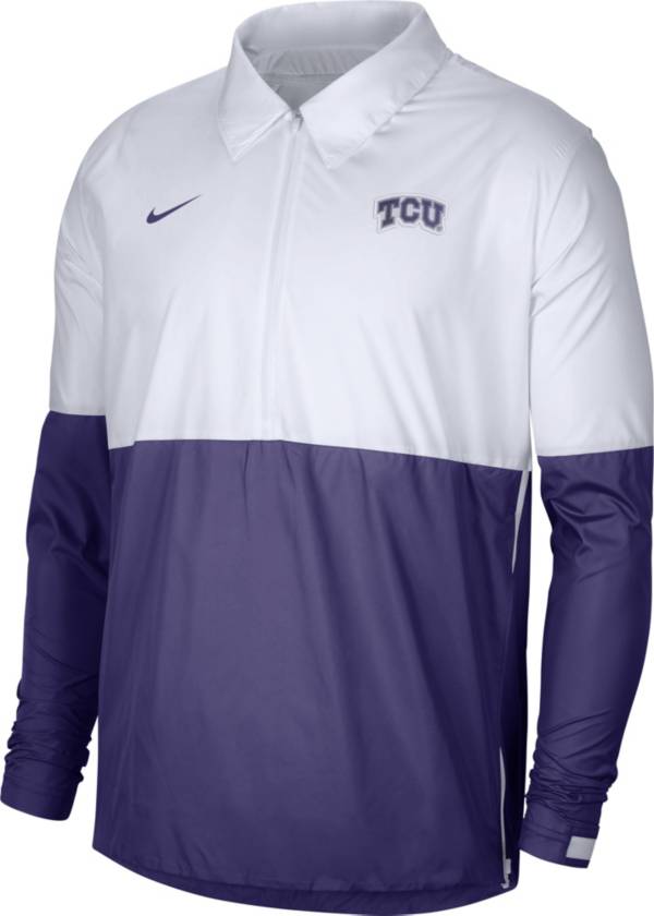 Nike Men's TCU Horned Frogs White/Purple Lightweight Football Coach's Jacket