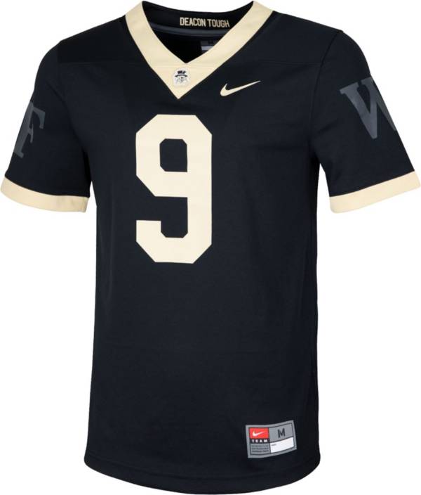 Nike Men's Wake Forest Demon Deacons Black Game Football Jersey product image