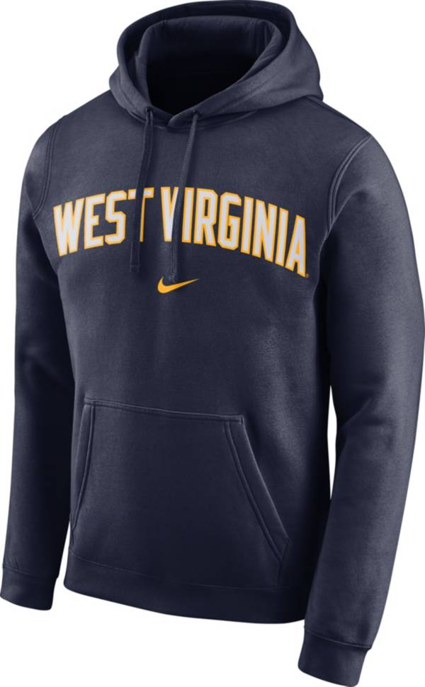 Nike Men's West Virginia Mountaineers Blue Club Arch Pullover Fleece Hoodie