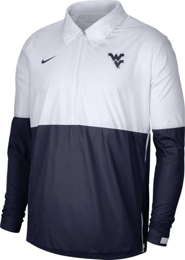 Nike Men's West Virginia Mountaineers White/Blue Lightweight Football Coach's Jacket