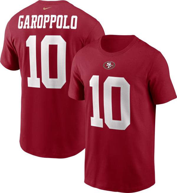 Nike Men's San Francisco 49ers Legend Jimmy Garoppolo #10 Red T-Shirt