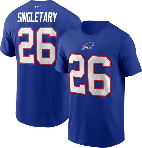 Nike Men's Buffalo Bills Legend Devin Singletary #26 Royal Blue T-Shirt