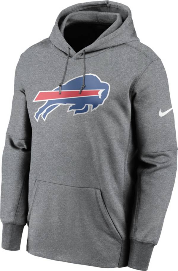 Nike Men's Buffalo Bills Sideline Therma-FIT Grey Pullover Hoodie