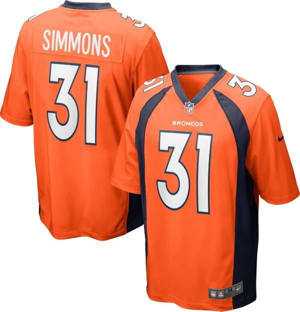 Nike Men's Denver Broncos Justin Simmons #31 Orange Game Jersey product image