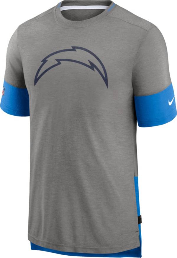 Nike Men's Los Angeles Chargers Grey Sideline Player T-Shirt