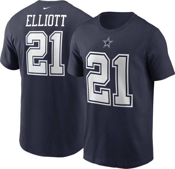 Nike Men's Dallas Cowboys Ezekiel Elliott #21 Legend Performance Navy T-Shirt