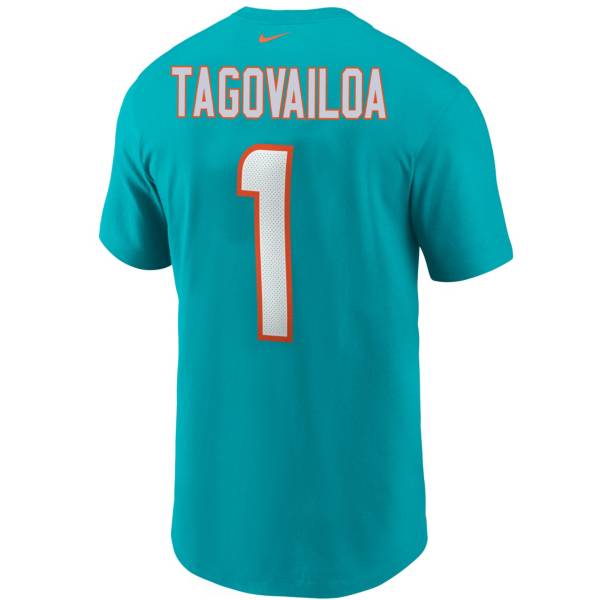 Nike Men's Miami Dolphins Tua Tagovailoa #1 Logo T-Shirt