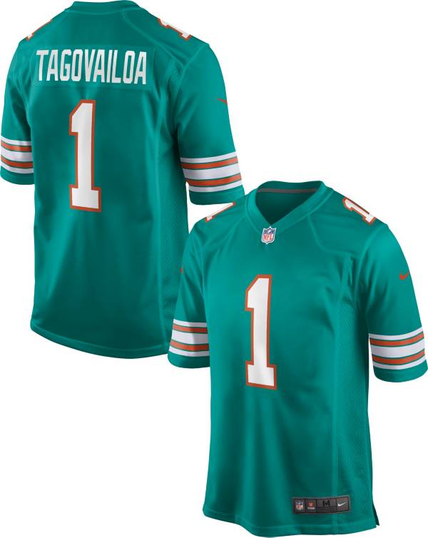 Nike Men's Miami Dolphins Tua Tagovailoa #1 Aqua Game Jersey