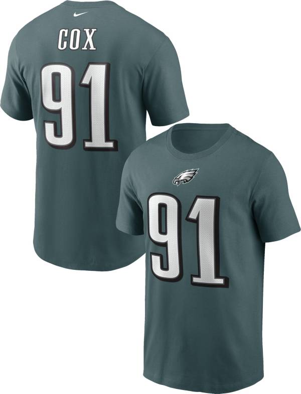 Nike Men's Philadelphia Eagles Fletcher Cox #91 Sport Teal T-Shirt