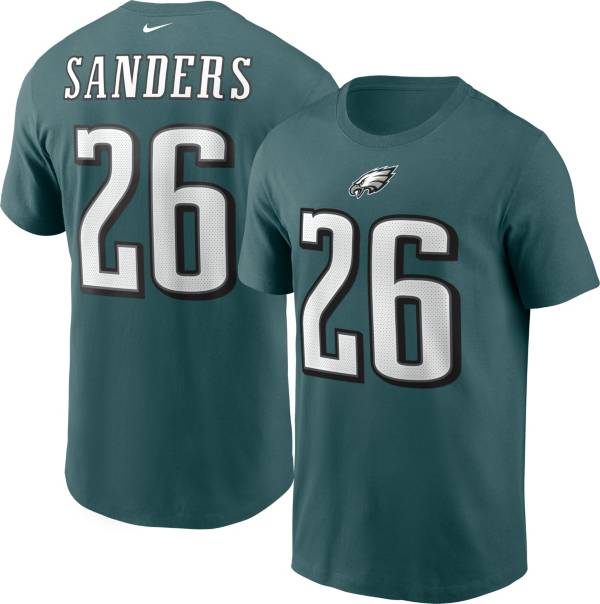 Nike Men's Philadelphia Eagles Miles Sanders #26 Legend Green T-Shirt