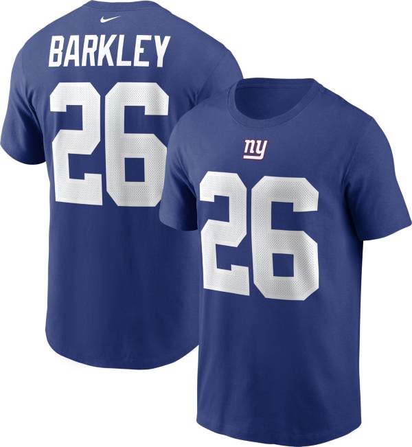 Nike Men's New York Giants Legend Saquon Barkley #26 Blue T-Shirt