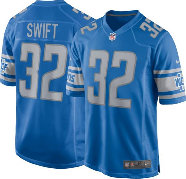 Nike Men's Detroit Lions D'Andre Swift #32 Blue Game Jersey