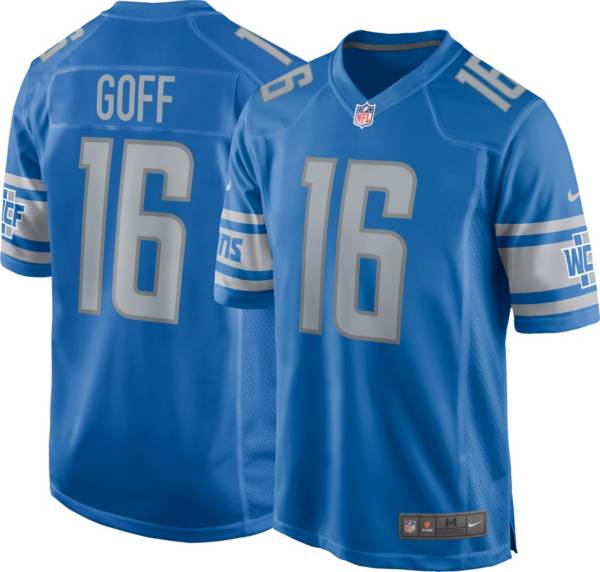 Nike Men's Detroit Lions Jared Goff #16 Blue Game Jersey