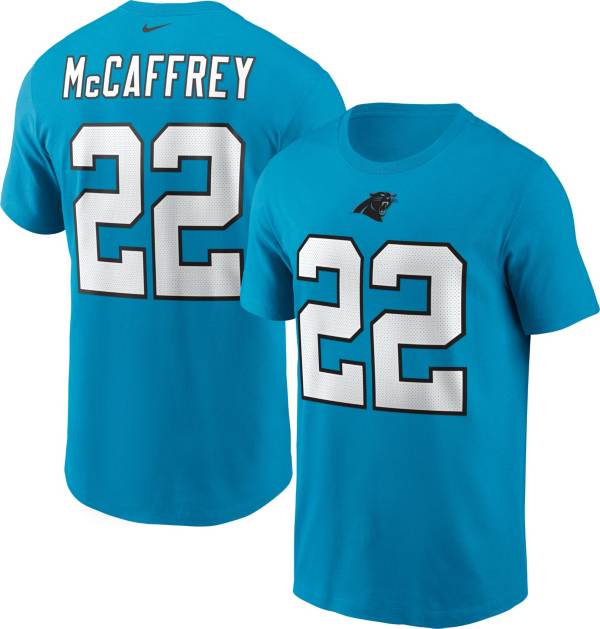 Nike Men's Carolina Panthers Christian McCaffrey #22 Legend Blue T-Shirt