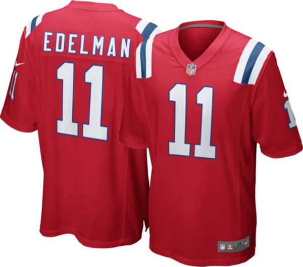Nike Men's New England Patriots Julian Edelman #11 Red Game Jersey