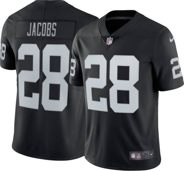 Nike Men's Las Vegas Raiders Josh Jacobs #28 Black Limited Jersey