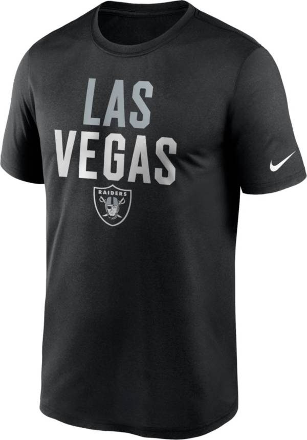 Nike Men's Las Vegas Raiders Legend Logo Performance Black T-Shirt