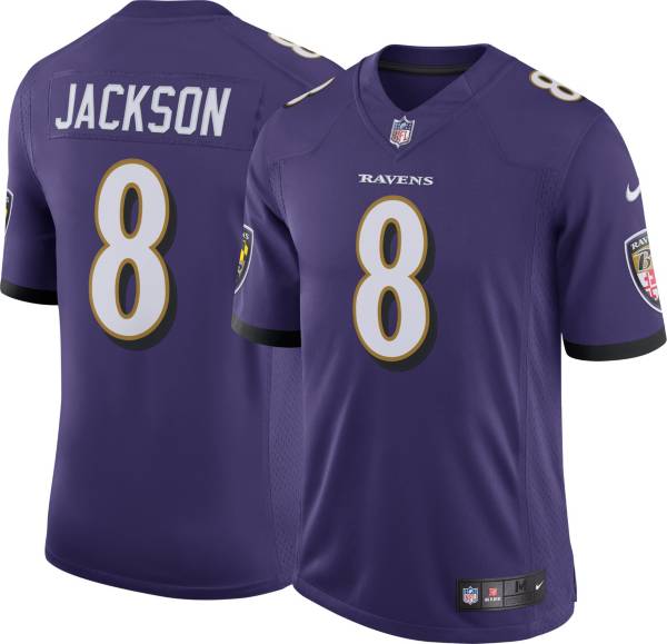 Nike Men's Baltimore Ravens Lamar Jackson #8 Purple Limited Jersey