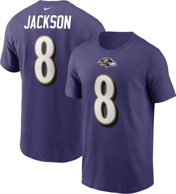 Nike Men's Baltimore Ravens Lamar Jackson Logo Purple T-Shirt product image