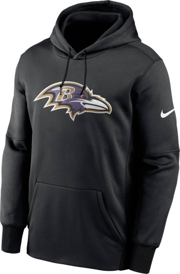 Nike Men's Baltimore Ravens Sideline Therma-FIT Black Pullover Hoodie