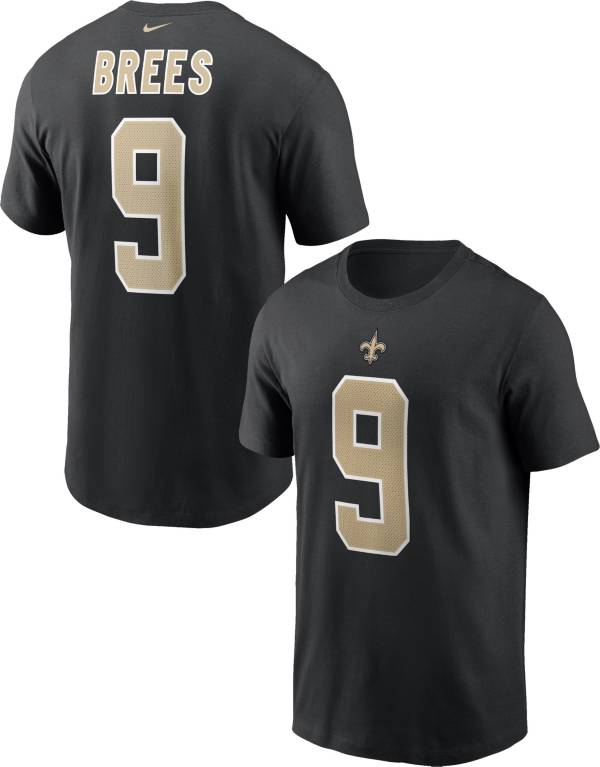 Nike Men's New Orleans Saints Drew Brees #9 Black T-Shirt