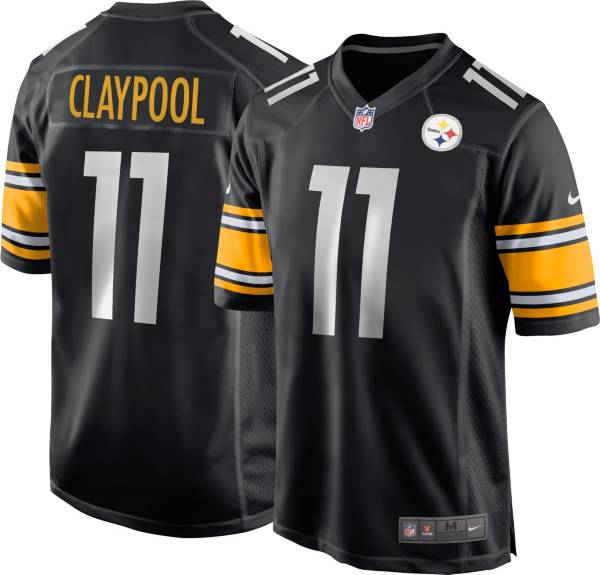 Nike Men's Pittsburgh Steelers Chase Claypool #11 Black Game Jersey