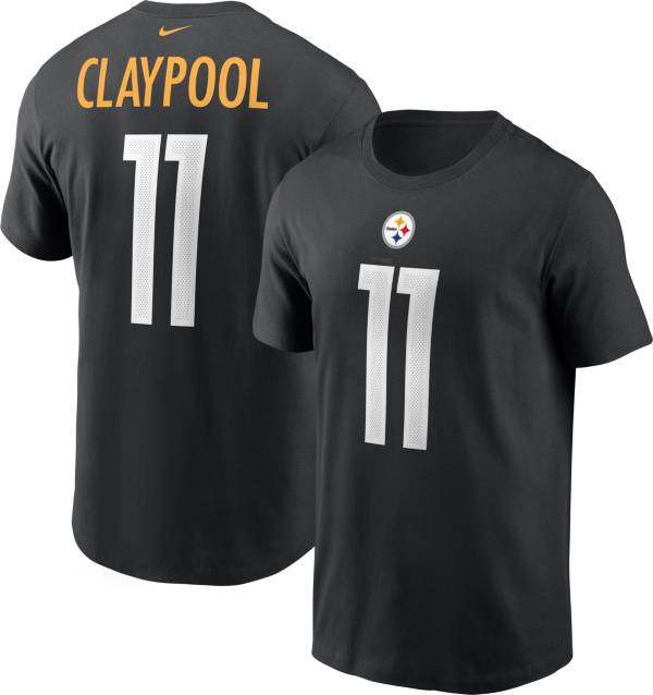 Claypool #11 Steelers Mens American Football Jersey， Game Sportswear Rugby Jersey Student Training Wear Embroidery